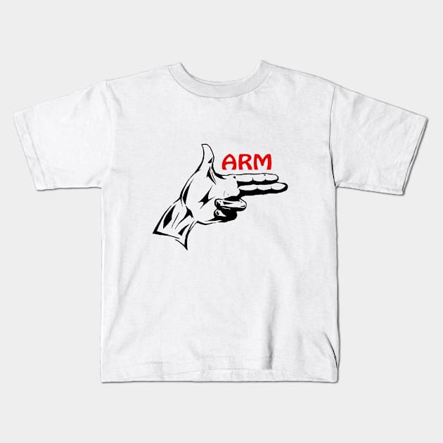 Arm Kids T-Shirt by LinCrit